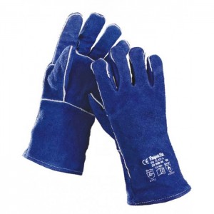 Краги спилковые усиленные утеплённые Сапфир