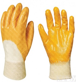 Перчатки нитрил-манжет полуоблив желтые лайт