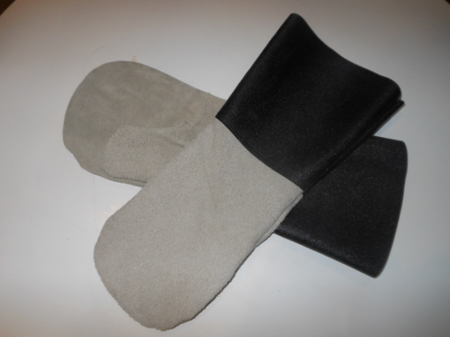 Краги спилковые с кирзовой манжетой